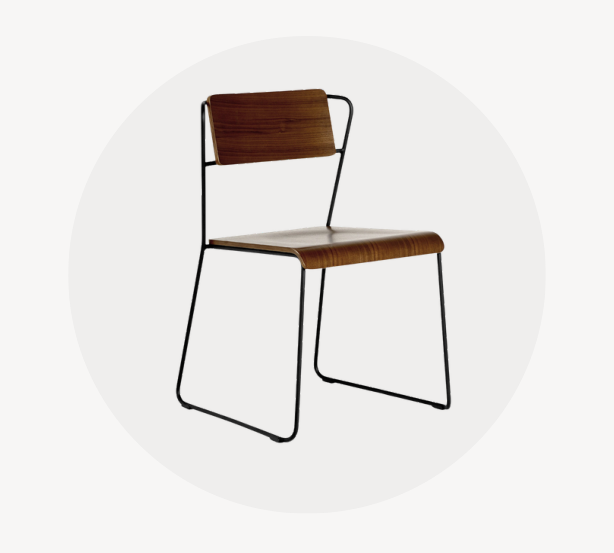 Transit contract chair for hospitality interiors
