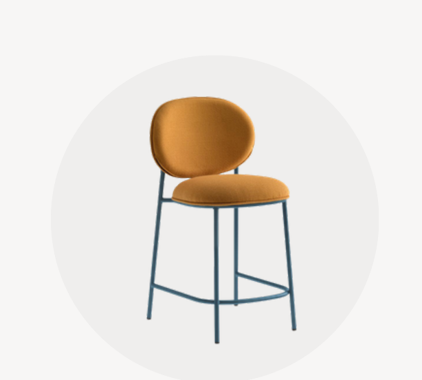 Stiel contract stool for hospitality interiors