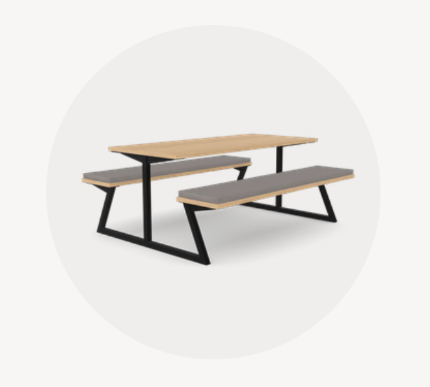 Nova contract table for hospitality interiors
